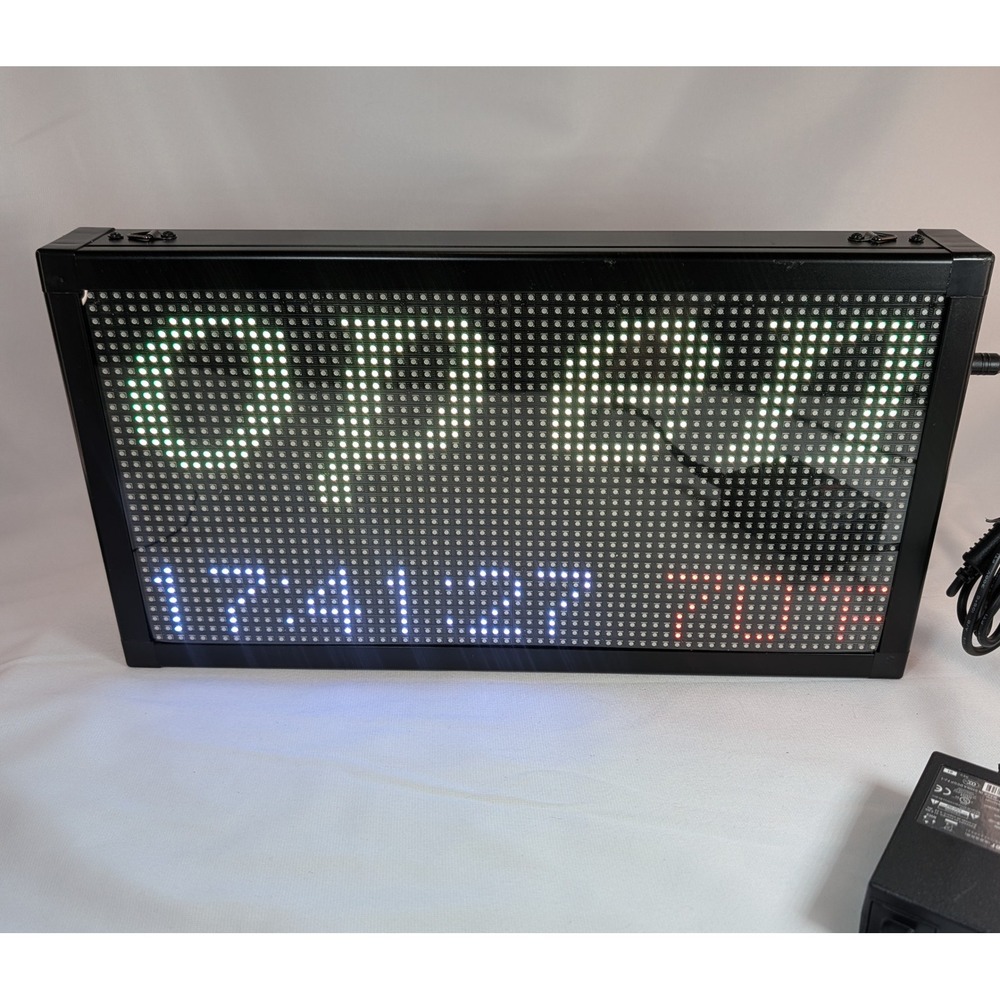 FTE P6 LED Open Closed Sign Programmable SMD 16.5x9 Digital Clock Business Light